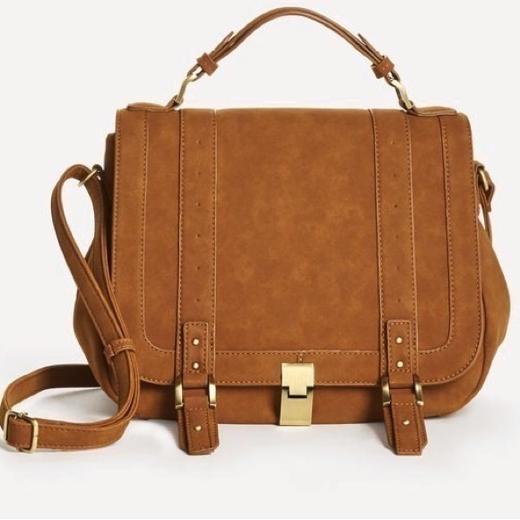 JustFab Handbags - JustFab Francois Crossbody Saddle Bag